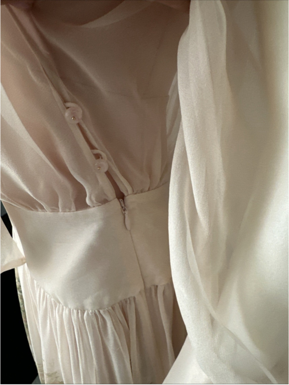 Zimmermann Belted Floral Print Chiffon Maxi Dress Powder Size 2 - Picture 7 of 16
